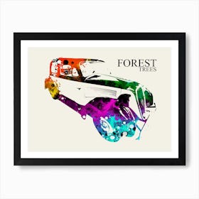An Automobile Art Illustration In A Painting Style 09 Art Print