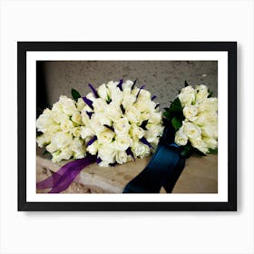 Bouquet Of White Roses Art Print