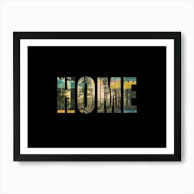 Home Poster Forest Photo Collage 6 Art Print