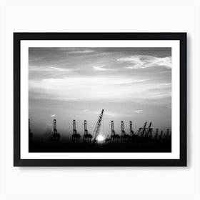 Harbour Giraffes 7 Art Print