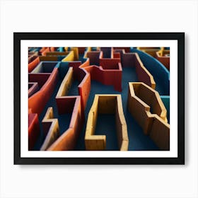 Abstract maze Art Print