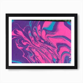 Purple And Blue Abstract Painting Art Print