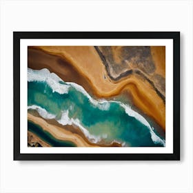 Beach, Sea Water And Sand Art Print