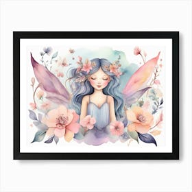 Elegant Fairy Floral Painting Art Print