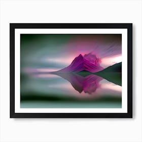 Mountain Reflected In Water Art Print