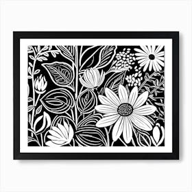 Lion cut inspired Black and white Garden plants & flowers art, Gardening art, Garden 209 Art Print