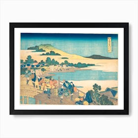 Fukui Bridge In Echizen Province , Katsushika Hokusai Art Print