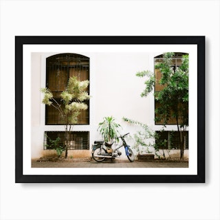 Vintage Scooter In Dominican Republic Art Print