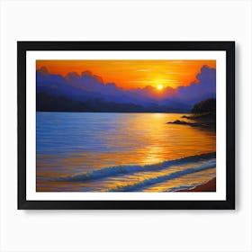 Sunset On The Beach 89 Art Print