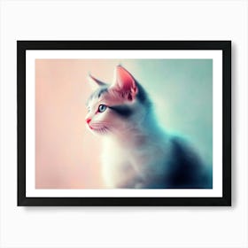 Cat Abstract 6 Art Print