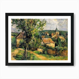 Sunlit Orchard Painting Inspired By Paul Cezanne Art Print