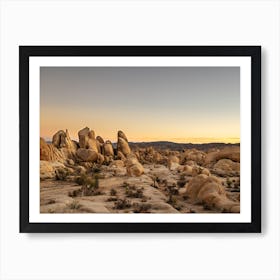 Yellow Desert Sunset Art Print