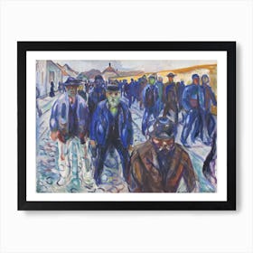 Workers On Their Way Home, Edvard Munch Art Print