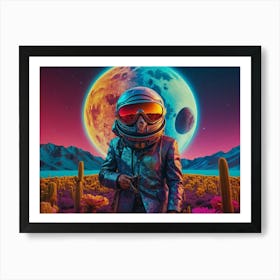 Spaceman In The Desert Art Print