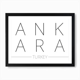 Ankara Turkey Typography City Country Word Art Print