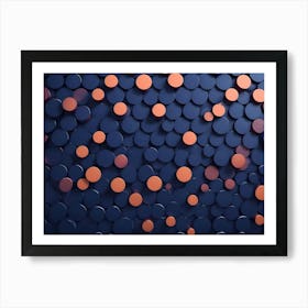 Abstract Circles Background Art Print