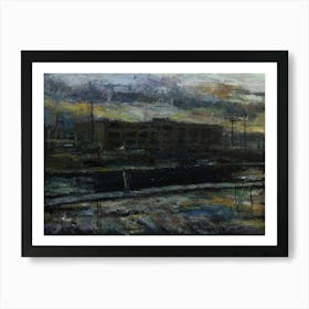 Sunset At The Factory Art Print