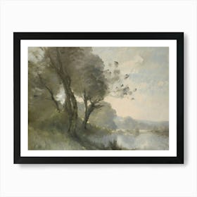 Riverside Scene Art Print