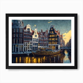 Amsterdam In Art Print