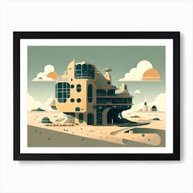 House In The Desert Art Print