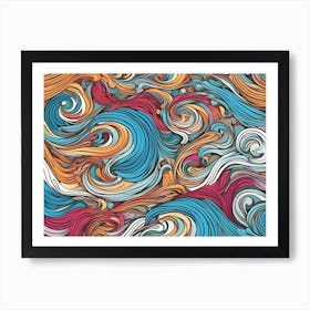 Crazy Waves Art Print