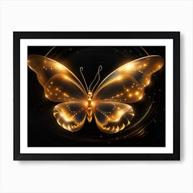 Golden Butterfly 29 Art Print