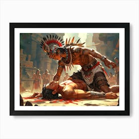 Aztec Warrior 4 Art Print