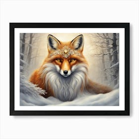 Majestic Winter Fox 2 Page 8 Art Print