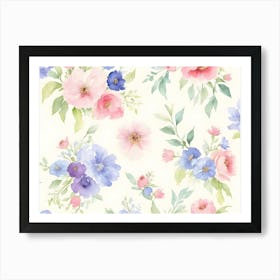 Watercolor Flowers 52 Art Print