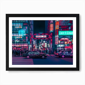 Cyberpunk Tokyo Street Art Print