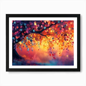 Colorful Tree Painting Art Print