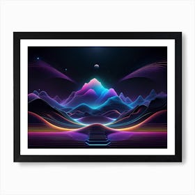 Psychedelic Landscape 4 Art Print