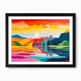 Mirrored Realms Landscape Art Print