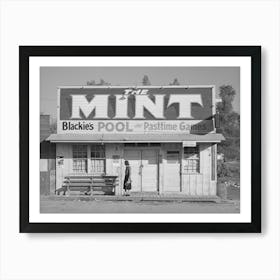 Pool Hall And Game Parlor, Central Valley, California, This Is One Of The Boom Towns Near Shasta Dam By Russell Lee Art Print