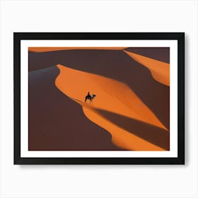 Camel In The Sahara Art Print