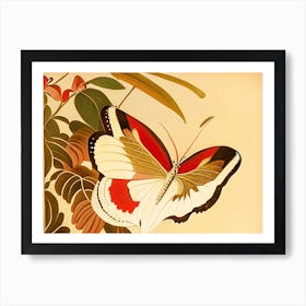 Butterfly On A Branch Art Print