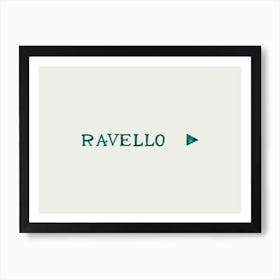 Ravello Italy Right Typography Lettering Landscape 1 Art Print