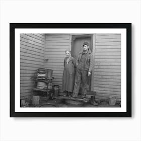 Mrs Mary Kelsheimer And One Of Her Sons On A Tenant Farm In Miller Township, Woodbury County, Iowa By Art Print