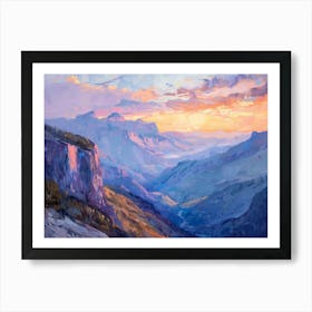 Western Sunset Landscapes Sierra Nevada 1 Art Print