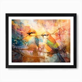 Birds Animal Art Illustration In A Painting Style 02 Art Print