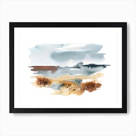 Abstract Watercolor Beach Art 1 Art Print