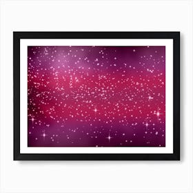 Pinks & Violets Shining Star Background Art Print