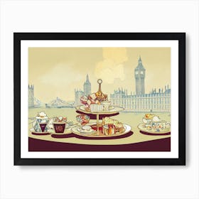 Afternoon Tea On The River Thames Art Print