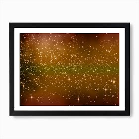 Warm Glow Shining Star Background Art Print