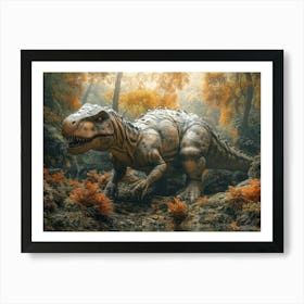 T-Rex In The Forest Art Print