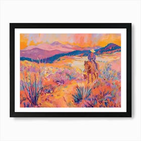 Cowboy Painting Santa Fe New Mexico Art Print