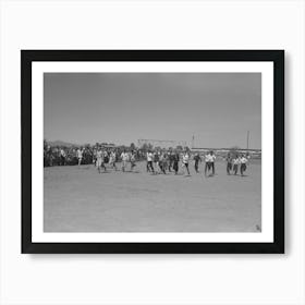 Race At The Annual Field Day Of The Fsa (Farm Security Administration) Farmworkers Community, Yuma, Arizon Art Print