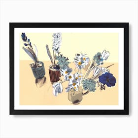 Soft Floral And Potted Hyancinths Art Print