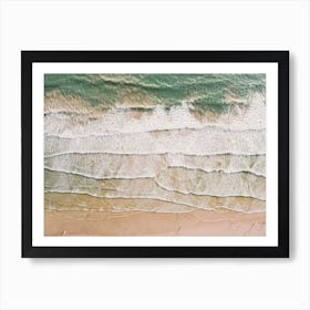 Beach Waves From Above Art Print