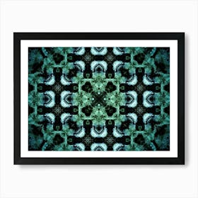 Modern Abstraction Watercolor Green Decor 2 Art Print